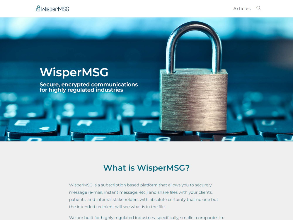 Web Design Case Study - WisperMSG